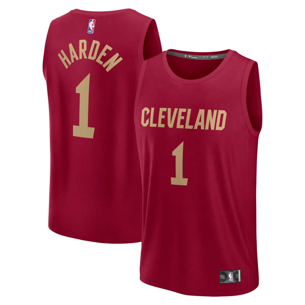 Youth Cleveland Cavaliers James Harden Fanatics Wine Fast Break Replica Jersey - Icon Edition - Ujersey Shop
