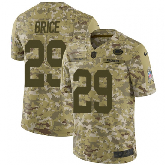Men's Nike Green Bay Packers #29 Kentrell Brice Limited Camo 2018 Salute to Service NFL Jersey - Ujersey