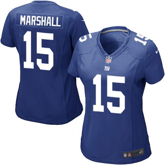 Women's Nike New York Giants #15 Brandon Marshall Game Royal Blue Team Color NFL Jersey - Ujersey