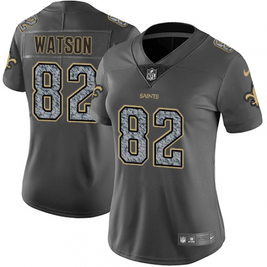 Women's Nike New Orleans Saints #82 Benjamin Watson Gray Static Vapor Untouchable Limited NFL Jersey - Ujersey