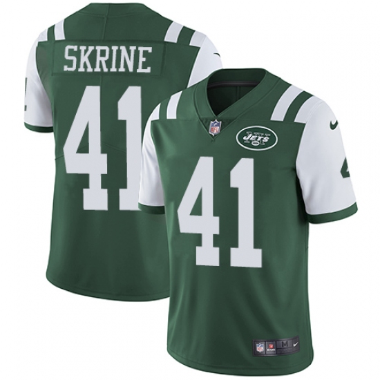Men's Nike New York Jets #41 Buster Skrine Green Team Color Vapor Untouchable Limited Player NFL Jersey - Ujersey
