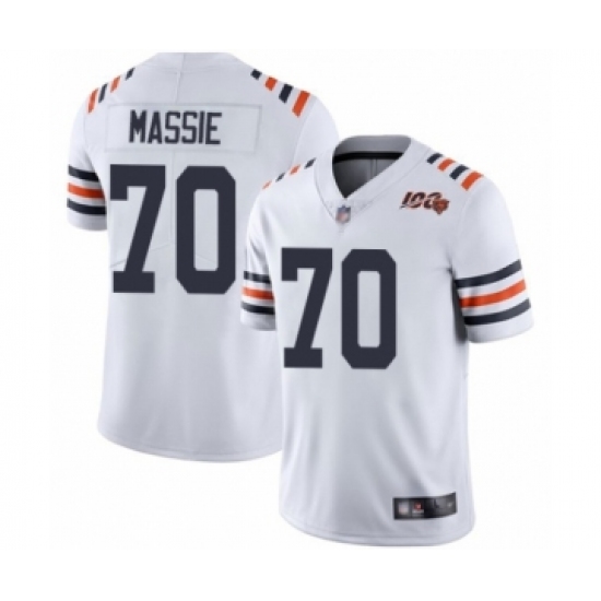 Men's Chicago Bears #70 Bobby Massie White 100th Season Limited Football Jersey - Ujersey
