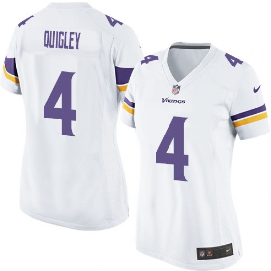 Women's Nike Minnesota Vikings #4 Ryan Quigley Game White NFL Jersey - Ujersey