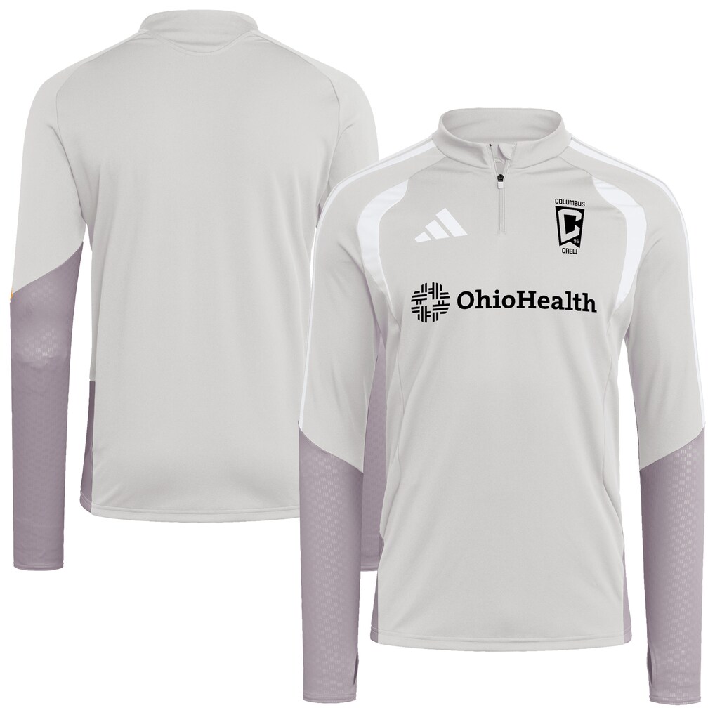 Men's Columbus Crew adidas Silver 2026 Tiro Competition Quarter-Zip Training Top - Ujersey