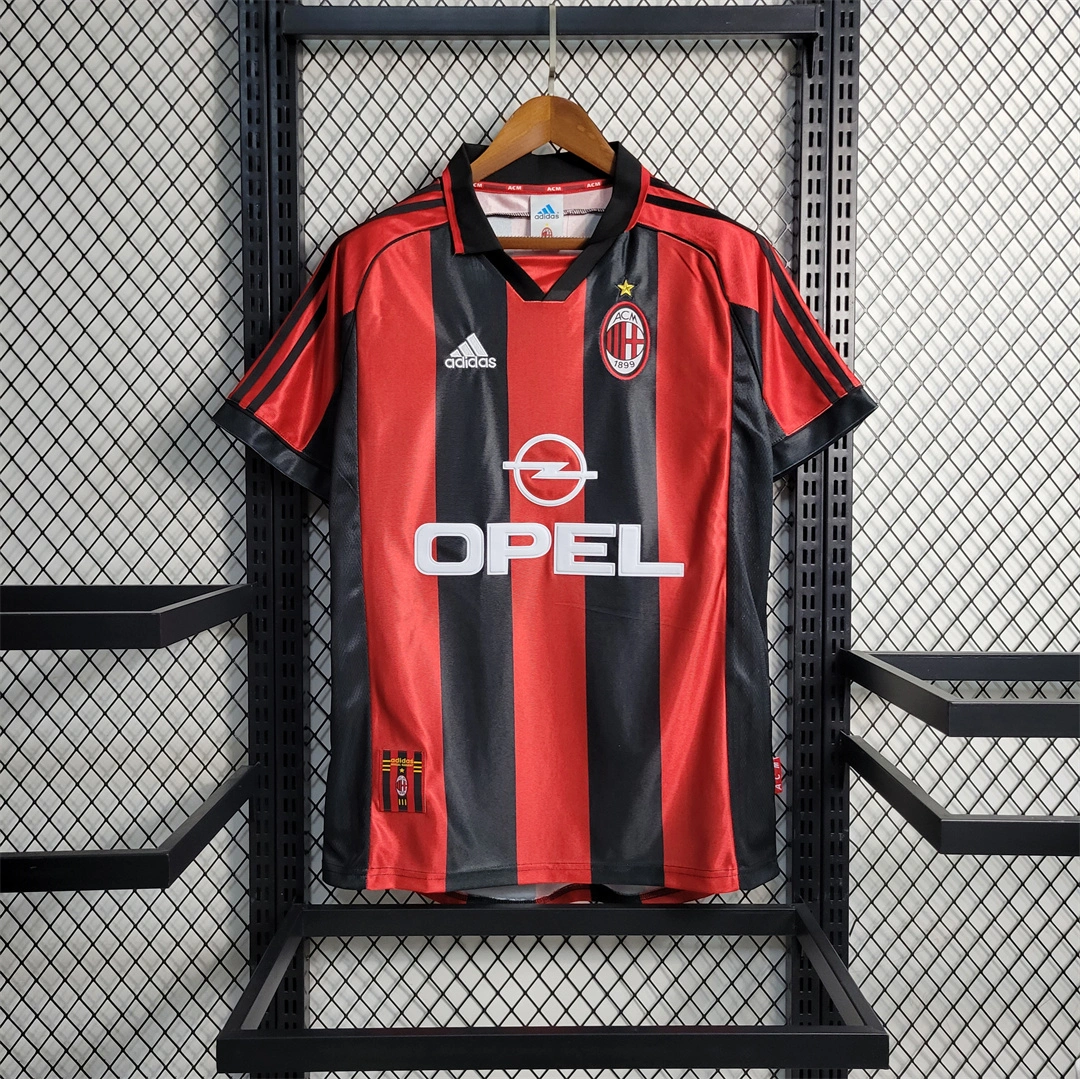 AC Milan Retro Soccer Jersey Home Custom Shirt 1998/00