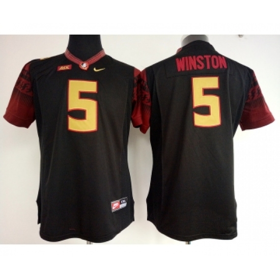 Florida State Seminoles 5 Jameis Winston Black College Football Jersey