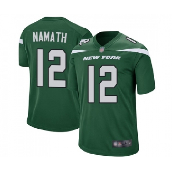 Men's New York Jets #12 Joe Namath Game Green Team Color Football Jersey - Ujersey