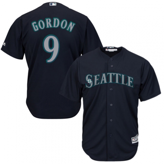 Youth Majestic Seattle Mariners #9 Dee Gordon Authentic Navy Blue Alternate 2 Cool Base MLB Jersey - Ujersey