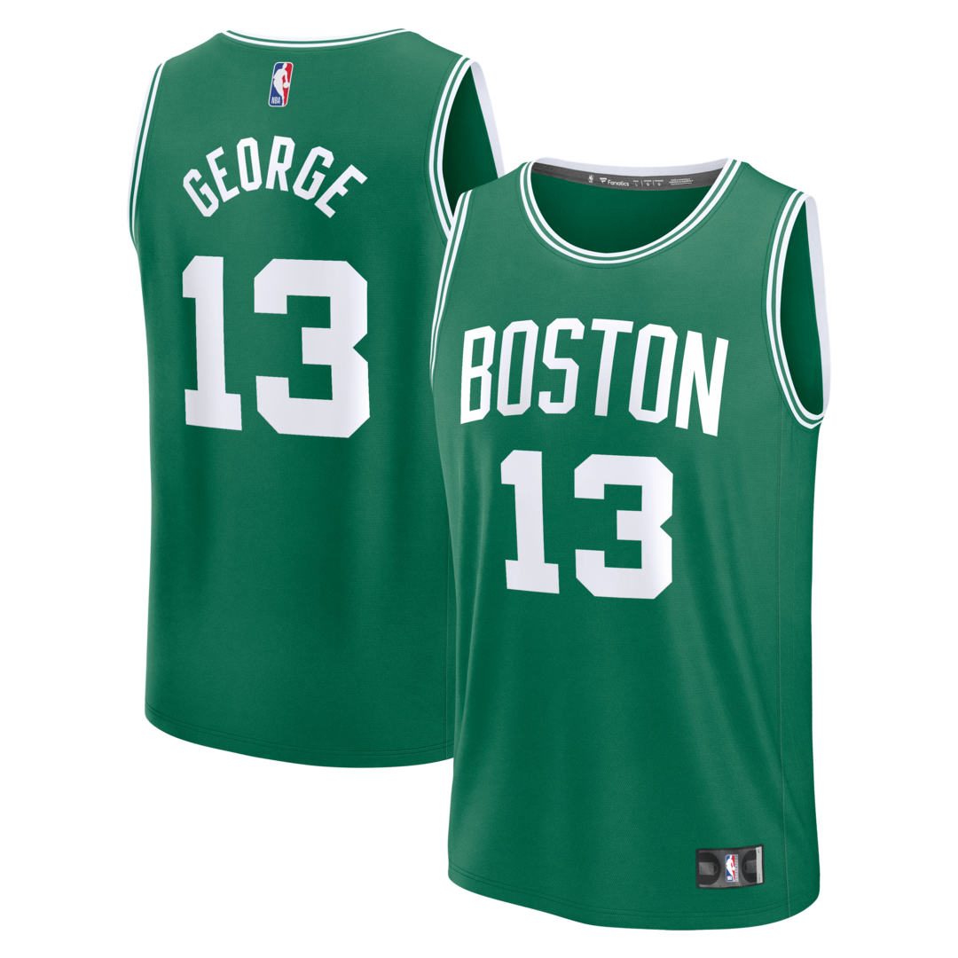 Men's Boston Celtics Paul George Fanatics Kelly Green Fast Break Replica Jersey - Icon Edition - Ujersey