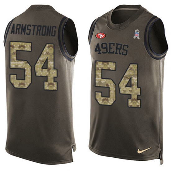 Men's Nike San Francisco 49ers #54 Ray-Ray Armstrong Limited Green Salute to Service Tank Top NFL Jersey - Ujersey