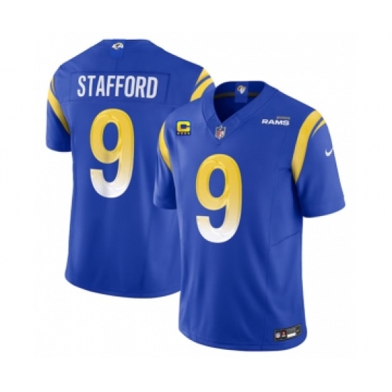Men's Nike Los Angeles Rams #9 Matthew Stafford Blue 2023 F.U.S.E. 4-Star C Vapor Untouchable Limited Football Stitched Jersey