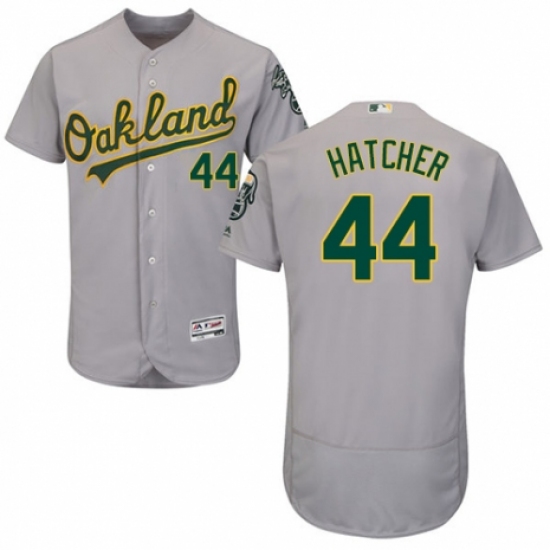 Men's Majestic Oakland Athletics #44 Chris Hatcher Grey Road Flex Base Authentic Collection MLB Jersey - Ujersey