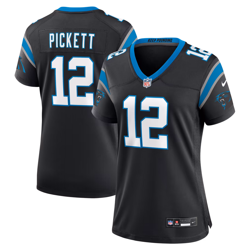 Women's Carolina Panthers Kenny Pickett Nike Black Team Game Jersey - Ujersey