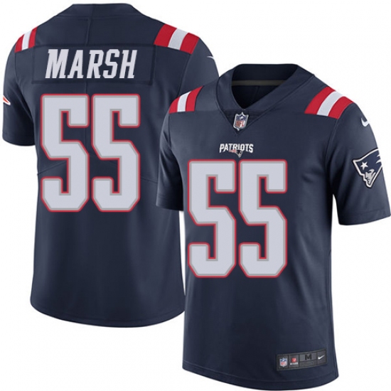 Youth Nike New England Patriots #55 Cassius Marsh Limited Navy Blue Rush Vapor Untouchable NFL Jersey - Ujersey