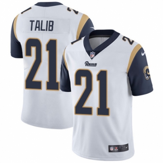 Men's Nike Los Angeles Rams #21 Aqib Talib White Vapor Untouchable Limited Player NFL Jersey - Ujersey