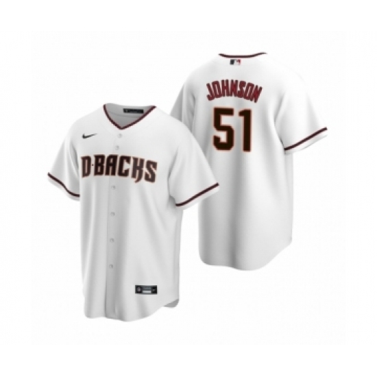 Men's Arizona Diamondbacks #51 Randy Johnson Nike White Replica Home Jersey - Ujersey