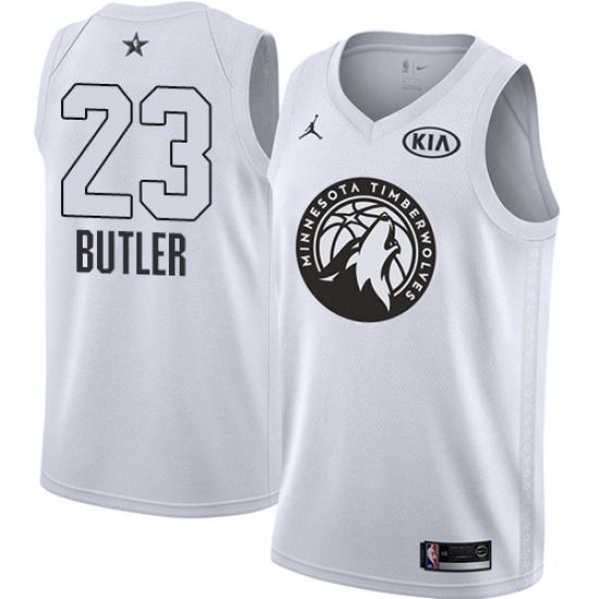 Men's Nike Jordan Minnesota Timberwolves #23 Jimmy Butler Swingman White 2018 All-Star Game NBA Jersey