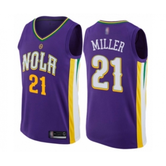 Women's New Orleans Pelicans #21 Darius Miller Swingman Purple Basketball Jersey - City Edition - Ujersey