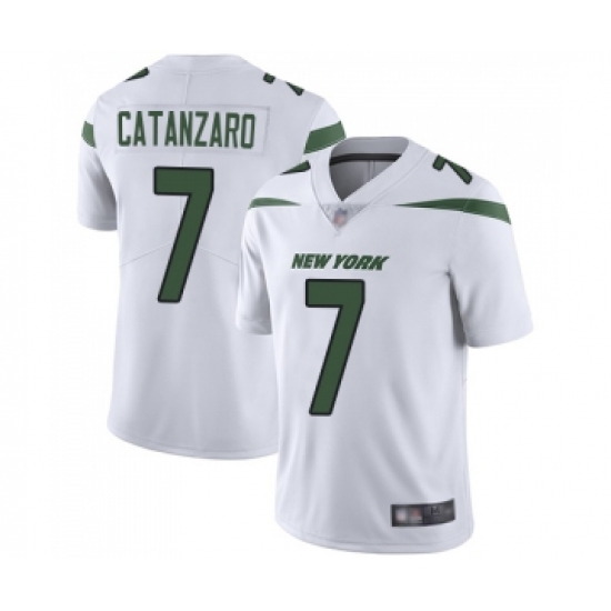 Youth New York Jets #7 Chandler Catanzaro White Vapor Untouchable Limited Player Football Jersey - Ujersey