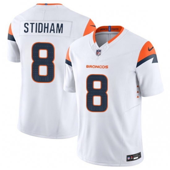Men's Denver Broncos #8 Jarrett Stidham White 2025 F.U.S.E. Vapor Limited Football Stitched Jersey - Ujersey
