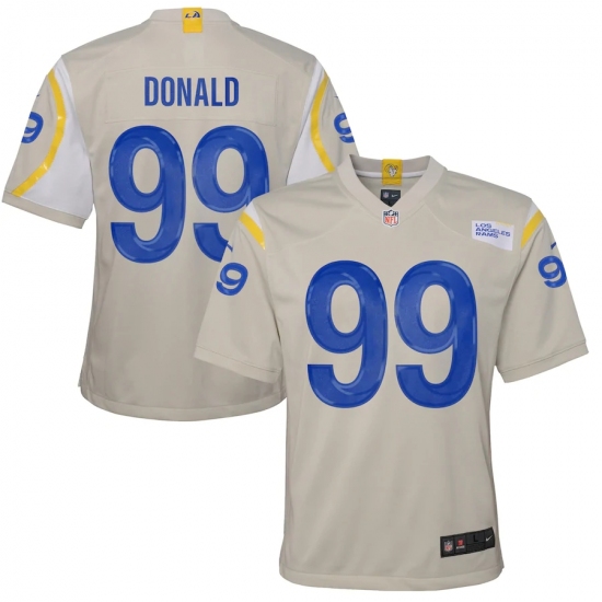 Youth Los Angeles Rams #99 Aaron Donald White Nike Bone Game Jersey.webp - Ujersey