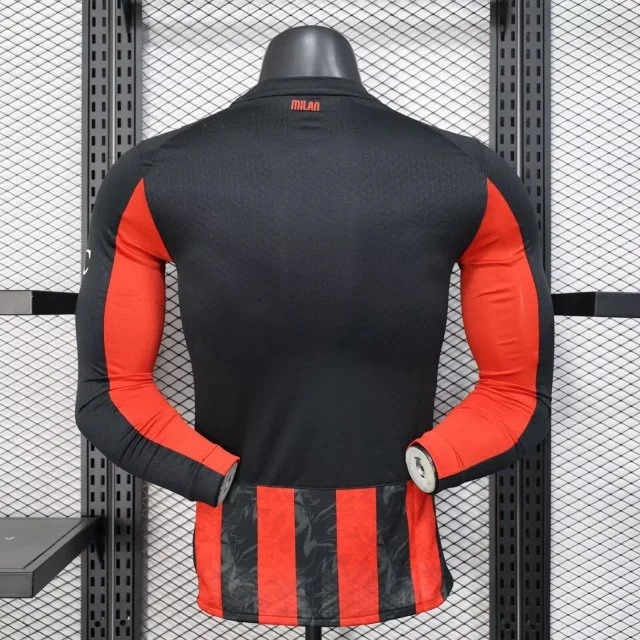 AC Milan Soccer Jersey Home Long Sleeve Shirt 2025/26