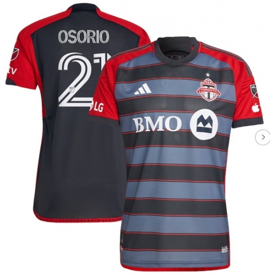 Men's Toronto FC Jonathan Osorio adidas Gray 2023 Club Kit Authentic Player Jersey - Ujersey
