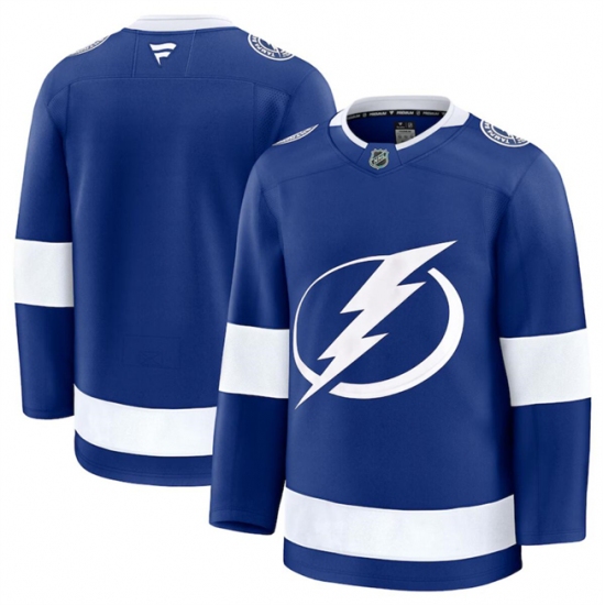 Men's Tampa Bay Lightning Blank Blue 2024-25 Home Stitched Hockey Jersey - Ujersey