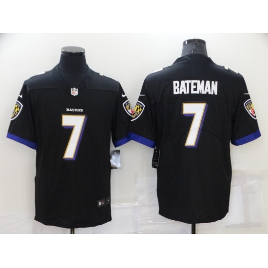 Men's Baltimore Ravens #7 Rashod Bateman Nike Black Draft First Round Pick Leopard Jersey - Ujersey