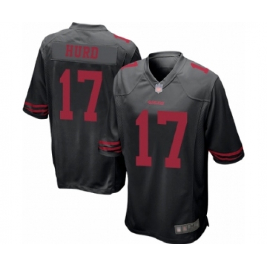 Men's San Francisco 49ers #17 Jalen Hurd Game Black Football Jersey - Ujersey
