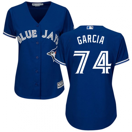 Women's Majestic Toronto Blue Jays #74 Jaime Garcia Replica Blue Alternate MLB Jersey - Ujersey
