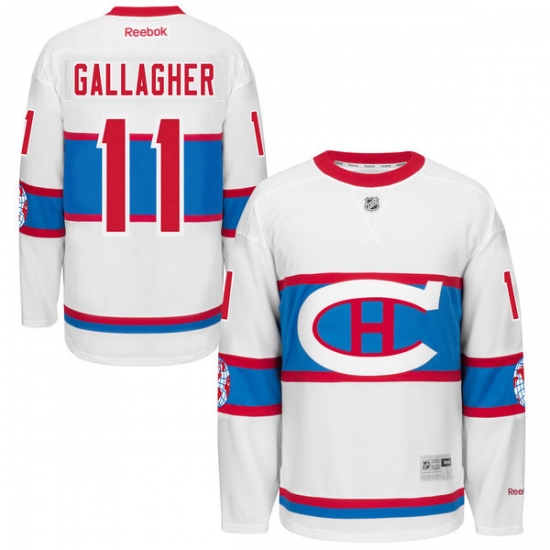 Women's Reebok Montreal Canadiens #11 Brendan Gallagher Authentic White 2016 Winter Classic NHL Jersey - Ujersey