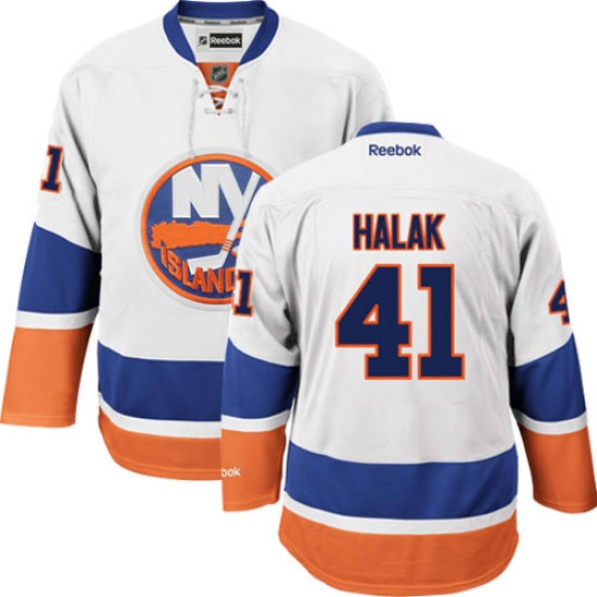 Women's Reebok New York Islanders #41 Jaroslav Halak Authentic White Away NHL Jersey - Ujersey