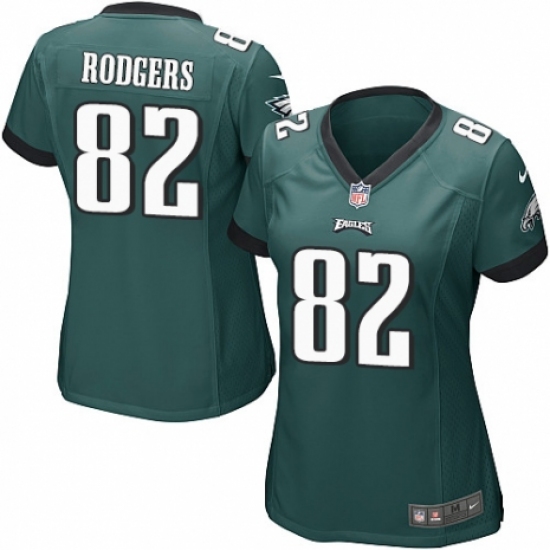 Women's Nike Philadelphia Eagles #82 Richard Rodgers Game Midnight Green Team Color NFL Jersey - Ujersey
