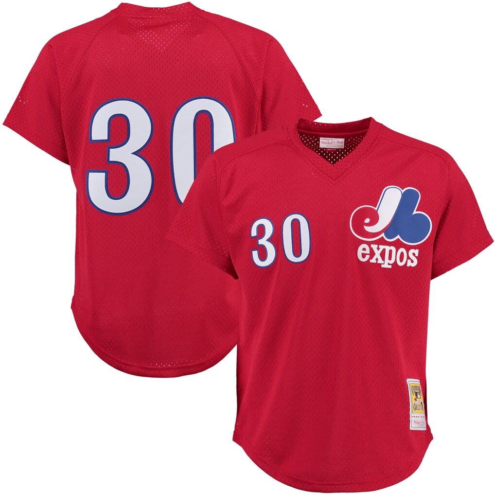 Men's Montreal Expos Tim Raines Mitchell & Ness Scarlet Authentic Batting Practice Jersey - ujerseystore
