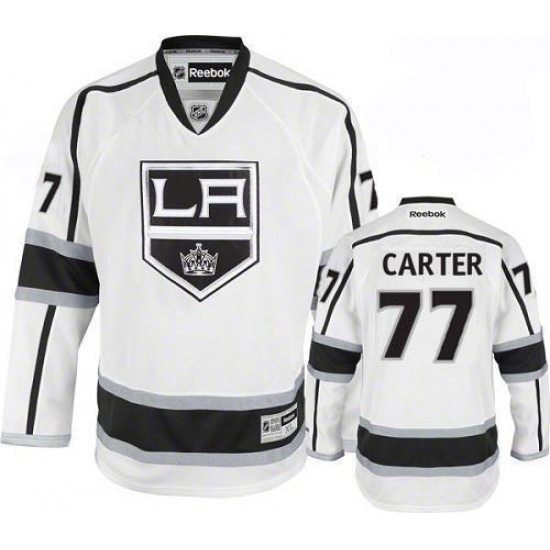 Women's Reebok Los Angeles Kings #77 Jeff Carter Authentic White Away NHL Jersey - Ujersey