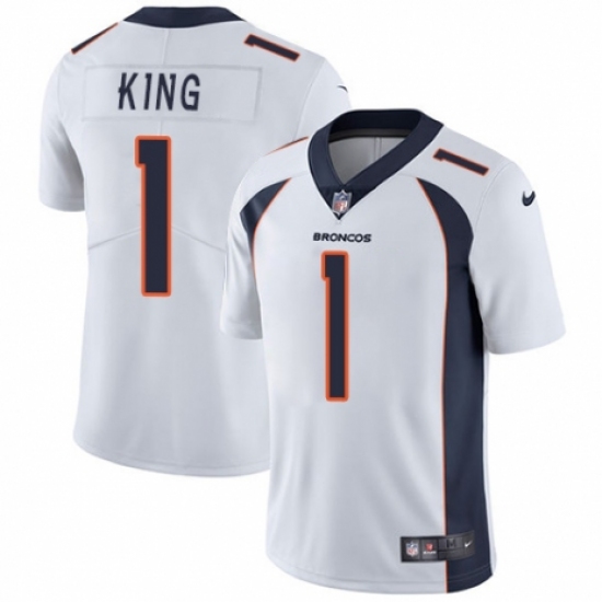 Youth Nike Denver Broncos #1 Marquette King White Vapor Untouchable Elite Player NFL Jersey - Ujersey