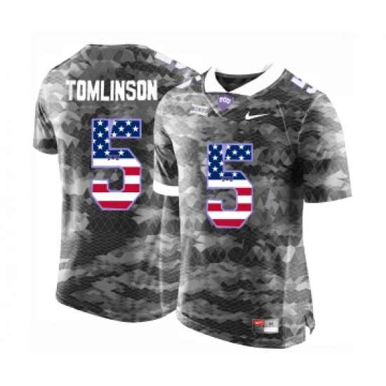 TCU Horned Frogs 5 LaDainian Tomlinson Gray College Football Limited Jersey - Ujersey