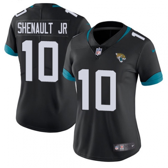 Women's Jacksonville Jaguars #10 Laviska Shenault Jr. Black Team Color Stitched Vapor Untouchable Limited Jersey - Ujersey