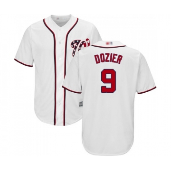 Men's Washington Nationals #9 Brian Dozier Replica White Home Cool Base Baseball Jersey - Ujersey