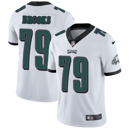 Men's Nike Philadelphia Eagles #79 Brandon Brooks White Vapor Untouchable Limited Player NFL Jersey - Ujersey