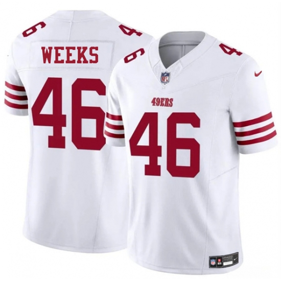 Men's San Francisco 49ers #46 Jon Weeks White 2025 F.U.S.E. Vapor Untouchable Limited Football Stitched Jersey - Ujersey
