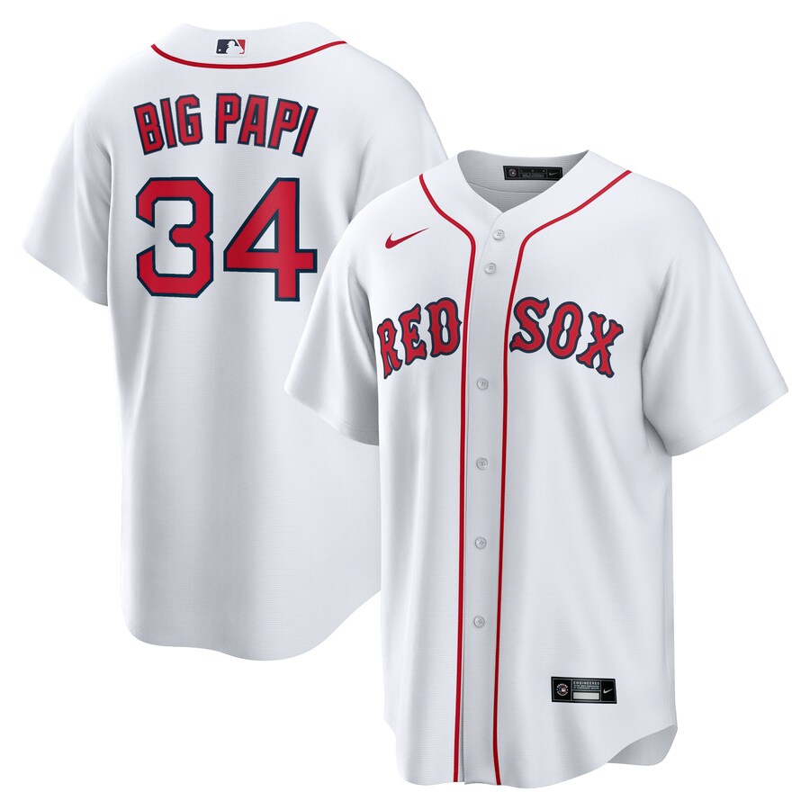 Men's Boston Red Sox David Ortiz Nike White Big Papi Replica Jersey - Ujersey NHL