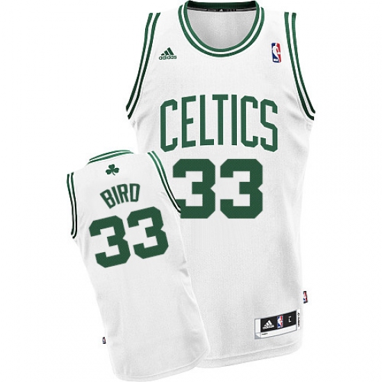 Men's Adidas Boston Celtics #33 Larry Bird Swingman White Home NBA Jersey - Ujersey