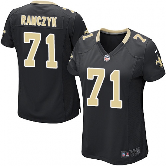 Women's Nike New Orleans Saints #71 Ryan Ramczyk Game Black Team Color NFL Jersey - Ujersey