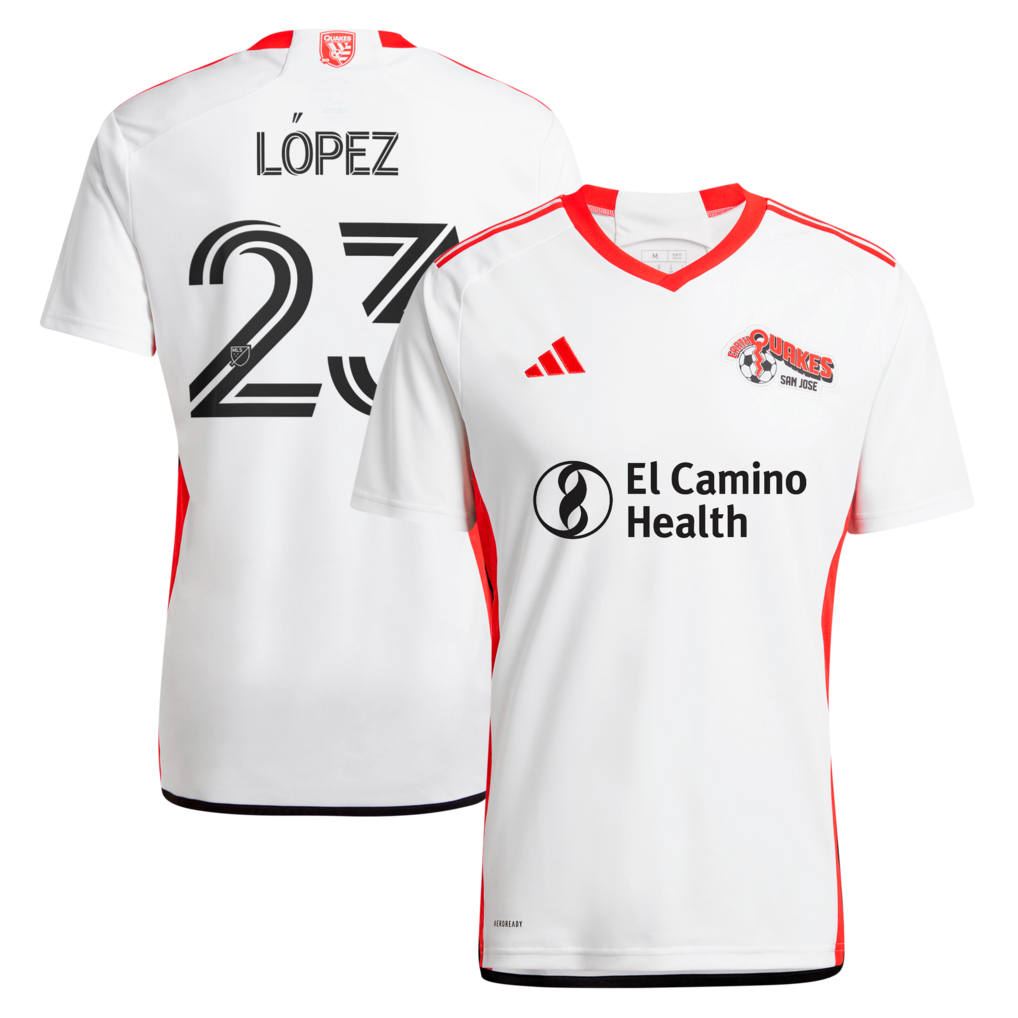 Men's San Jose Earthquakes Hernán López adidas White 2025 The 50 Kit Replica Player Jersey - Ujersey