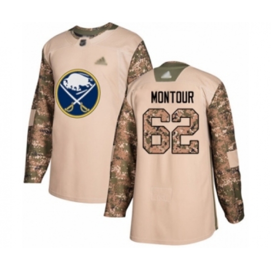 Youth Buffalo Sabres #62 Brandon Montour Authentic Camo Veterans Day Practice Hockey Jersey - Ujersey