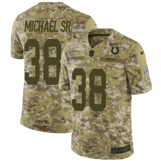Men's Nike Indianapolis Colts #38 Christine Michael Sr Limited Camo 2018 Salute to Service NFL Jersey - Ujersey