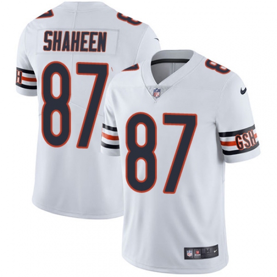 Men's Nike Chicago Bears #87 Adam Shaheen White Vapor Untouchable Limited Player NFL Jersey - Ujersey