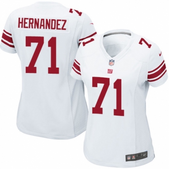 Women's Nike New York Giants #71 Will Hernandez Game White NFL Jersey - Ujersey